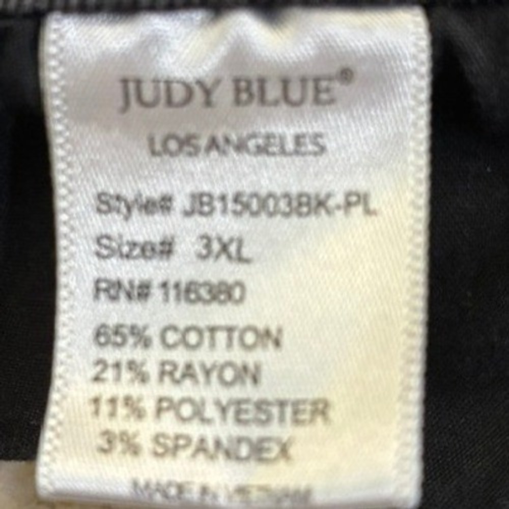 Judy Blue Denim Shorts Womens 3XL Black Excellent JB15003BK-PL Stretch Jean - Picture 8 of 8